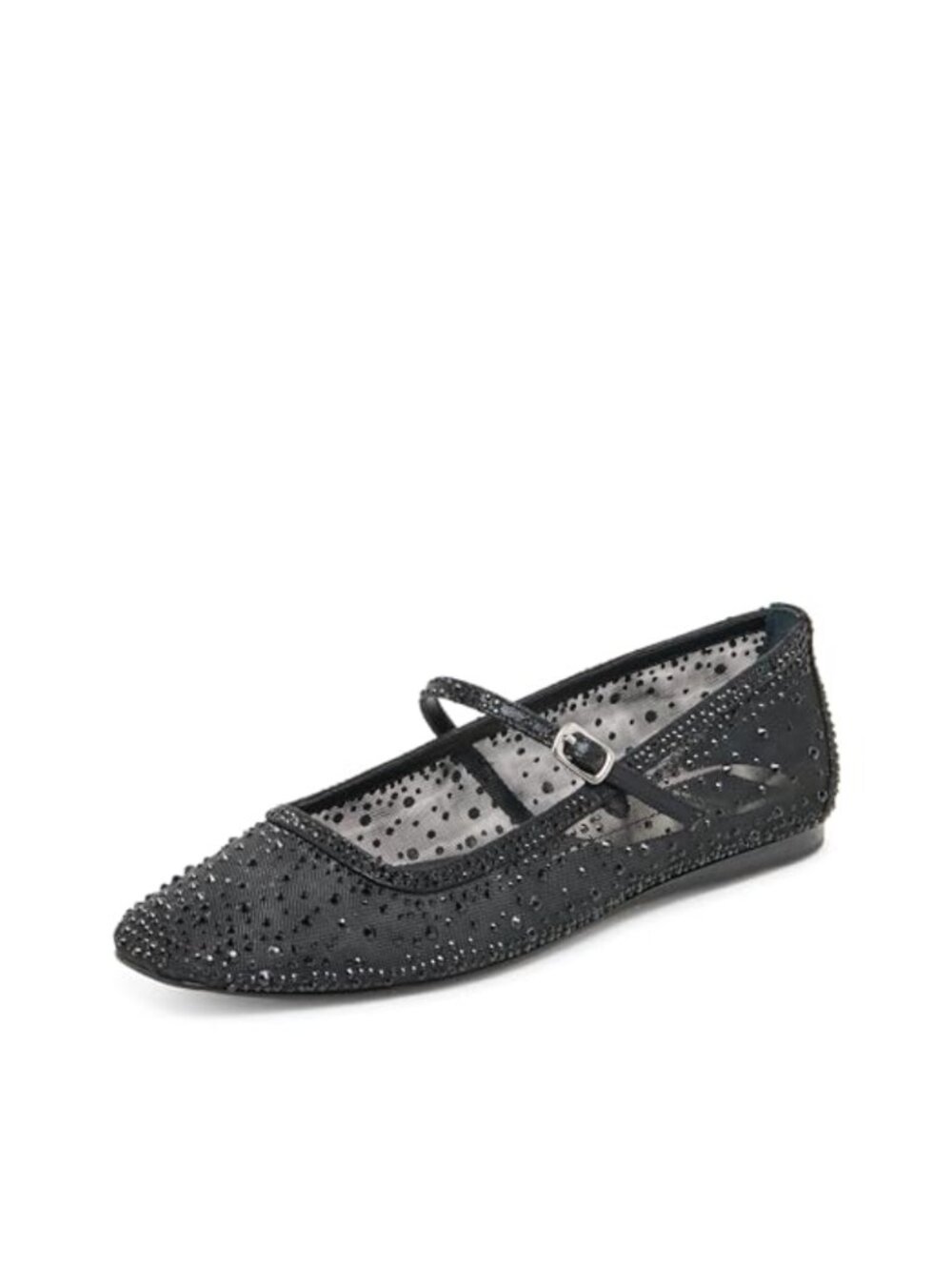 Crystal Ballet Flats Textile Upper Recycled Outsole Casual Round Toe